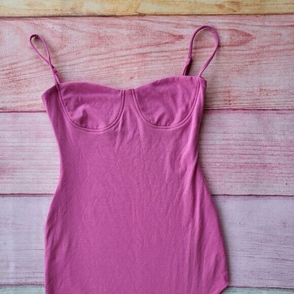 Princess Polly Pink Tiana Bustier Sweetheart High Slit Knit Maxi Dress 6US - Picture 5 of 10